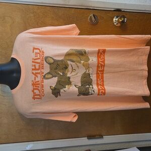 NWT Cowboy Bebop Corgi T Shirt Sunrise Funimation Men's Anime Dogs Peach XXL